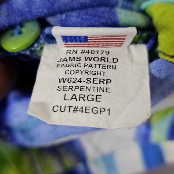 Vintage Jams World 50 Years Women's Large Shirt Serpentine Hawaiian Button Up - Picture 7 of 8